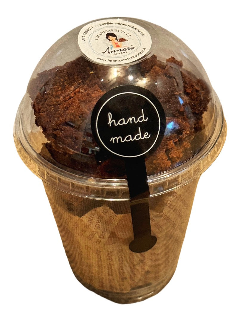 Glass Chocolate Fudge Brownie