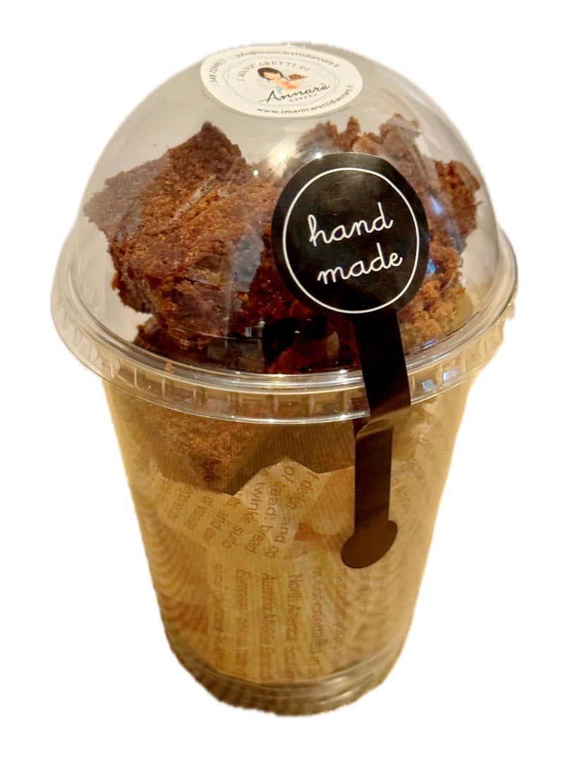 Glass Chocolate Fudge Brownie